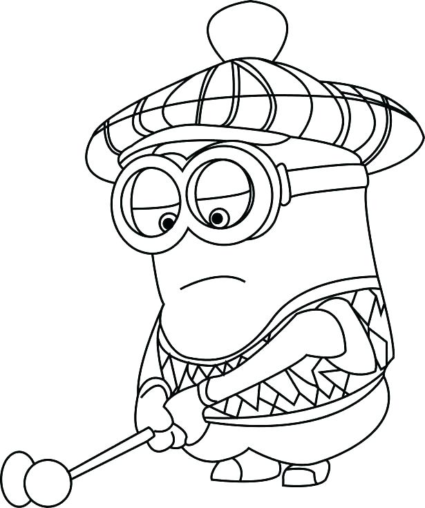 615x734 Free Minion Coloring Pages Coloring Pages Of Minions Medium Size