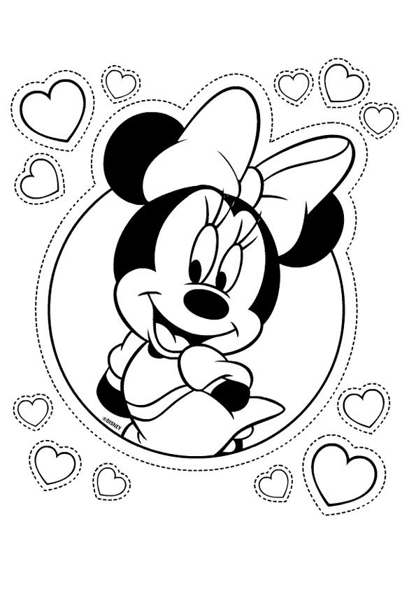 595x842 Print Coloring Image Minnie Mouse, Mice And Birthdays