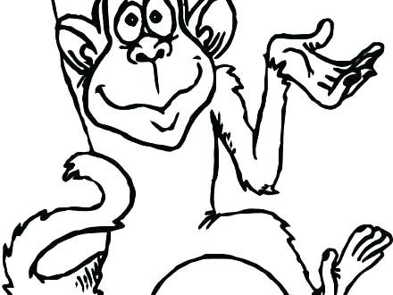 440x330 Coloring Monkeys Coloring Pages Cute Monkey Coloring Pages