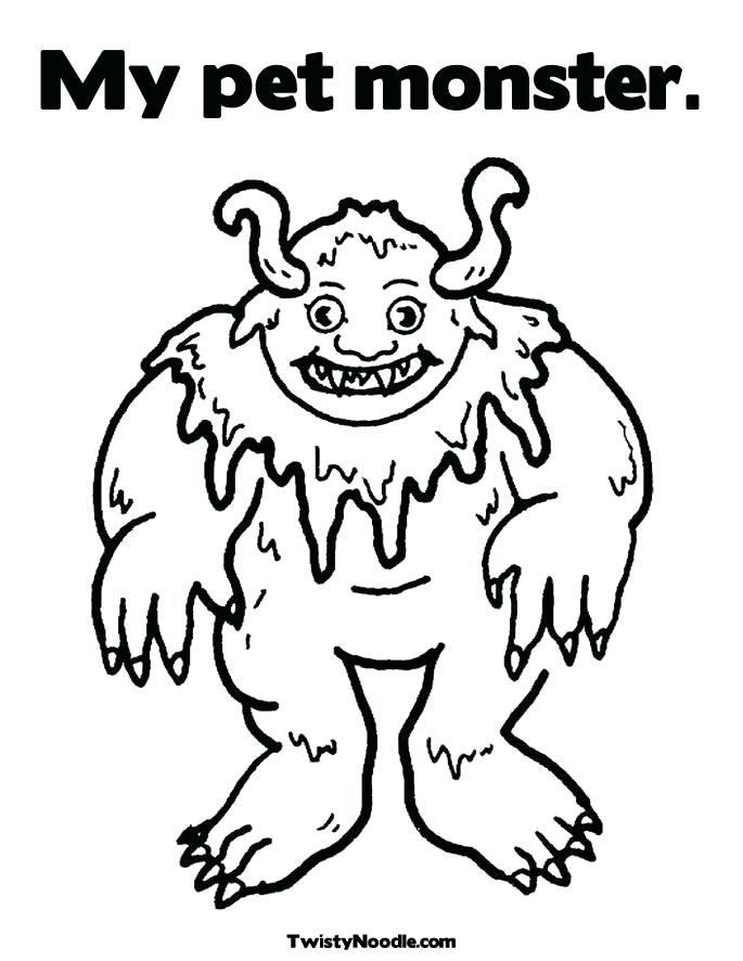 685x886 Monster Coloring Pages Color Monster Coloring Pages Cute Little