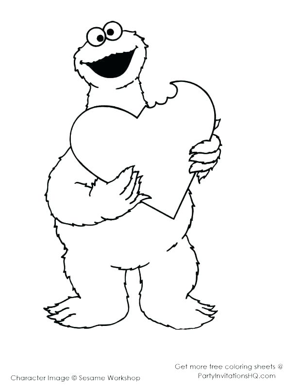 618x800 Printable Cookie Monster Coloring Pages For Kids Baby Cookie