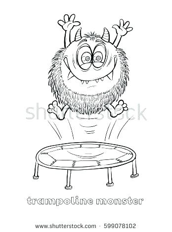 348x470 Cute Monster Coloring Pages Furry Monster Furry Monster Coloring