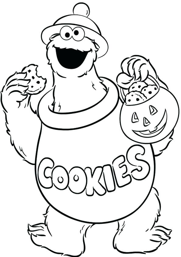 595x842 Cookie Monster Coloring Pages Printable