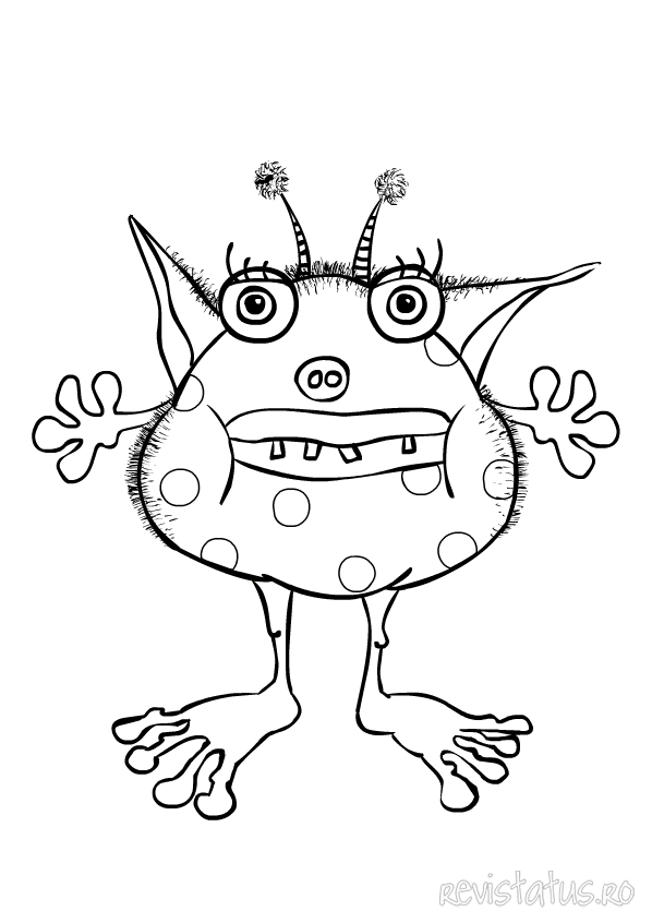 598x846 Cute Monster Coloring Pages