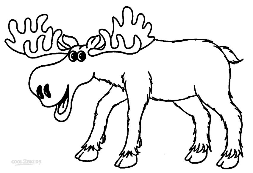 850x580 Printable Moose Coloring Pages For Kids Cool2bkids