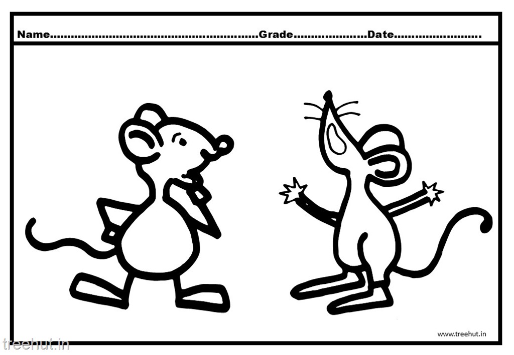 1024x709 Cute Mouse Coloring Pages