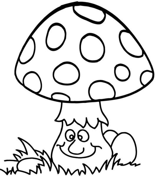 530x604 Cute And Funny Mushroom Coloring And Activity Page Mushroom