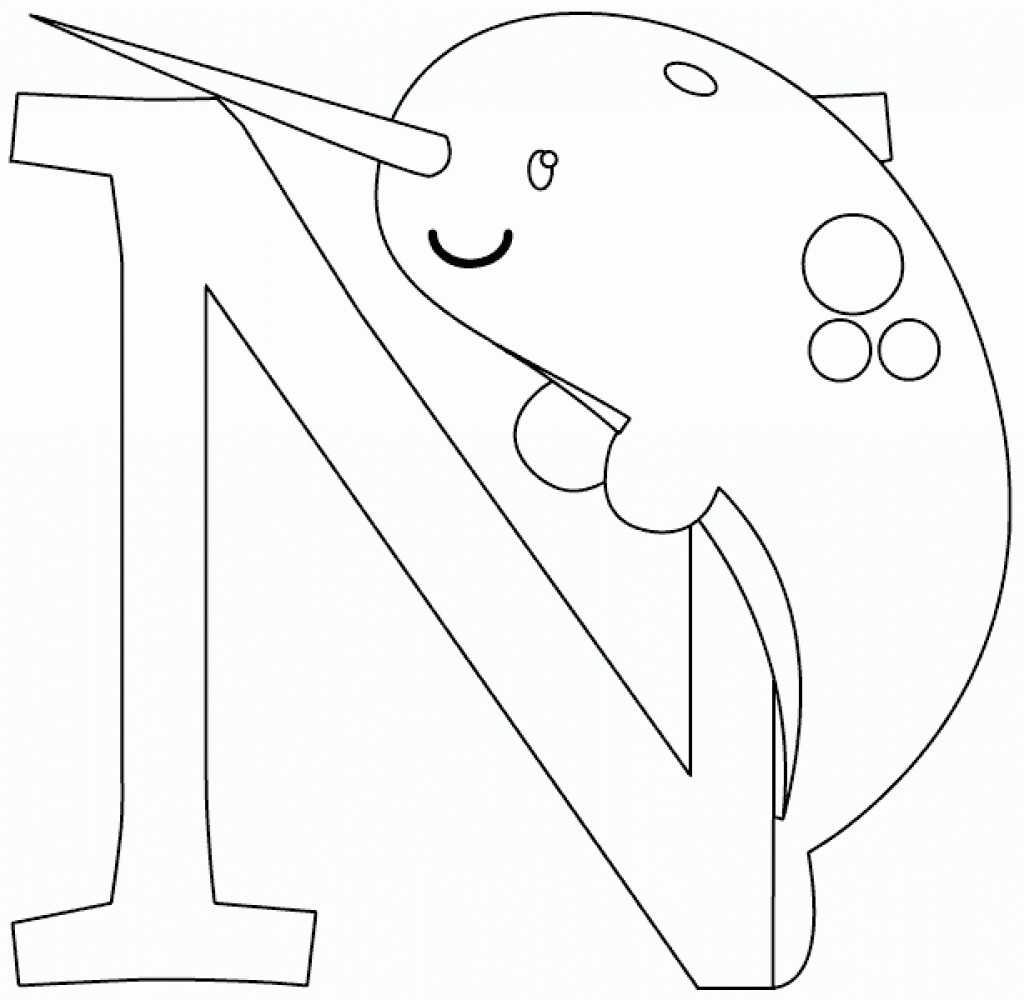 Narwhal Coloring Page 1024x1000 Narwhal Coloring Page