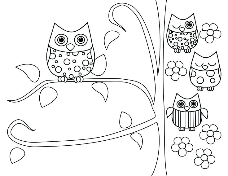 736x568 Cute Owl Coloring Pages To Print Owl Coloring Pages On Owl Free