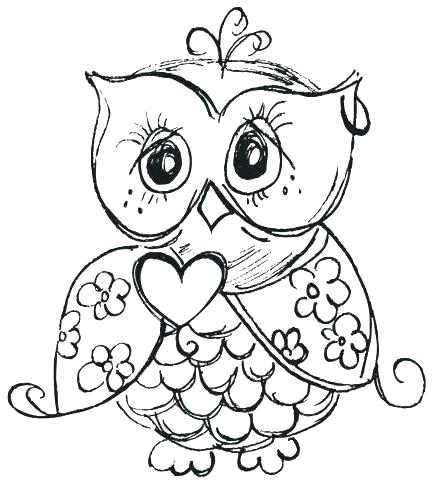 433x482 Cute Owl Coloring Pages To Print Page For Kids Cartoon Pictures