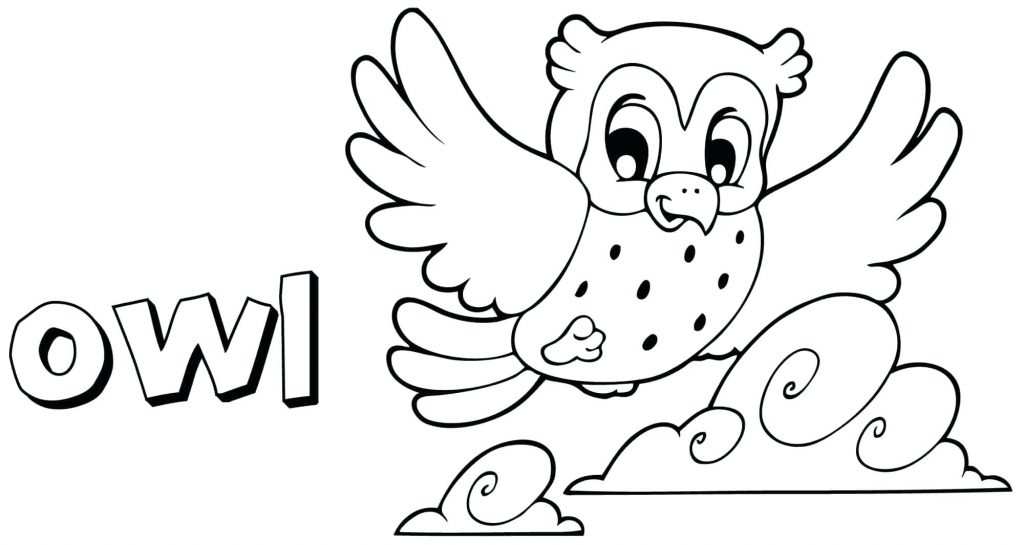 1024x545 Coloring Pages ~ Cute Owl Coloring Pages Impressive Picture