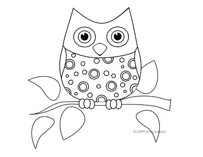 400x309 Cute Owl Coloring Pages To Print