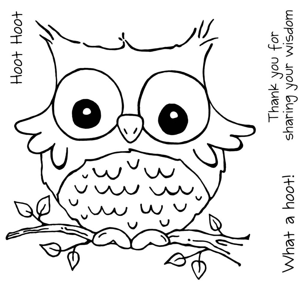 1024x955 Free Cute Owl Coloring Pages To Print Mom's Embroidery