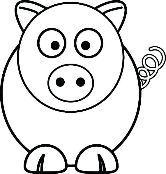 Cute Pig Coloring Page For Kids Free Printable Picture Peppa Pig 570x599 Cute Pig Coloring Page For Kids Free Printable Picture Peppa Pig