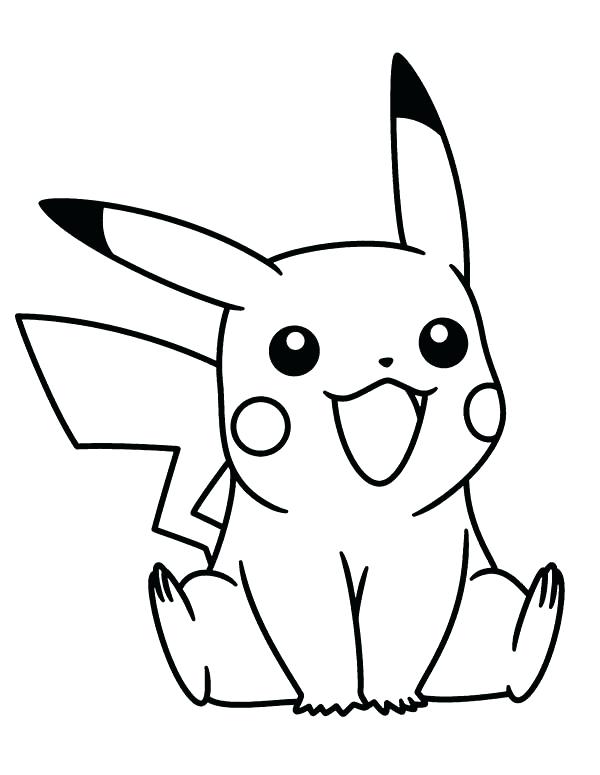 600x775 Picachu Coloring Pages Pikachu Coloring Pages