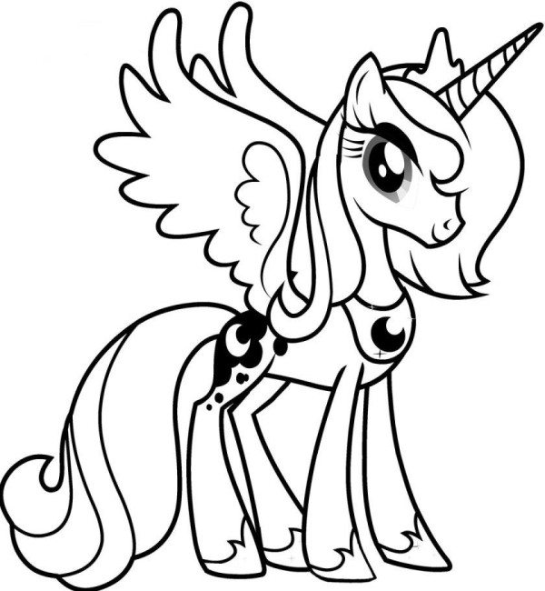 Princess Luna My Little Pony Coloring Pages 600x650 Princess Luna My Little Pony Coloring Pages
