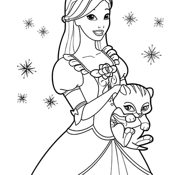 600x600 Princess Cat Coloring Pages Coloring Page