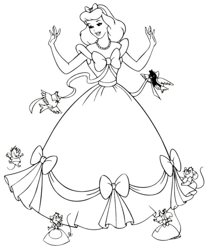 734x875 Princess Coloring Pages Printable