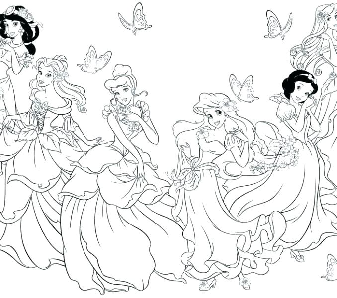 678x600 Princesses Of The World Coloring Pages Cute Princesses Coloring