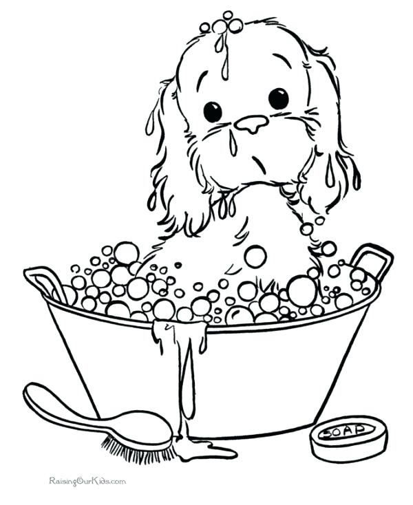600x734 Kids Puppy Printable Coloring Pages Kids Puppy Printable Coloring