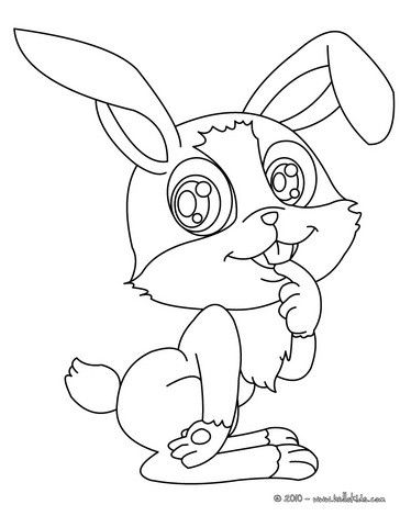 364x470 Cute Rabbit Coloring Page. Cute And Amazing Farm Animals Coloring