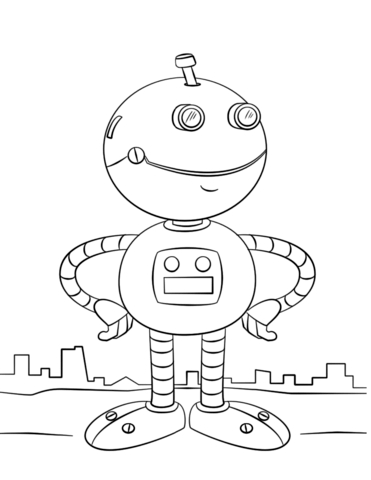 Cute Robot Coloring Pages Cute Cartoon Robot Coloring Page Free 371x480 Cute Robot Coloring Pages Cute Cartoon Robot Coloring Page Free