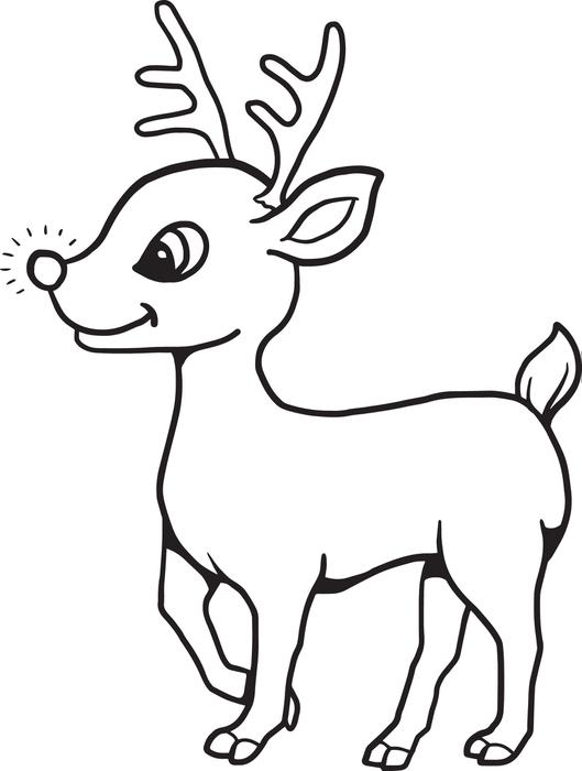 529x700 Reindeer Coloring Pages Pdf