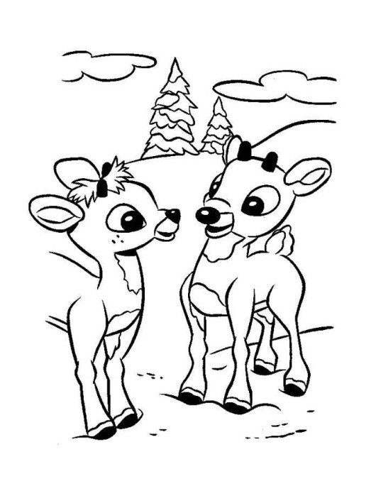 Cute Rudolph Coloring Pages at GetColorings.com | Free printable ...