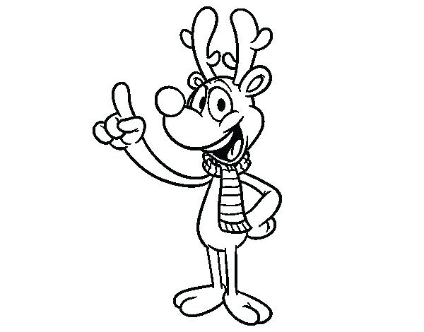 600x470 Coloring Pages Of Rudolph The Red Nosed Reindeer Professional