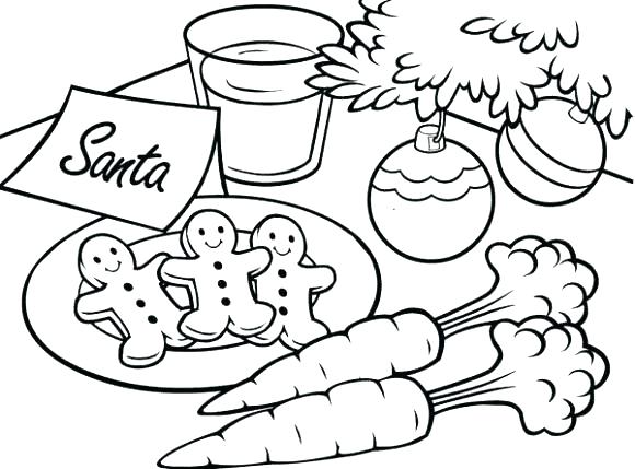 580x429 Santa Coloring Page