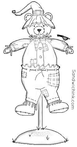 250x476 Fall Is Chasing Summer So Enjoy Fall Scarecrow Coloring Pages