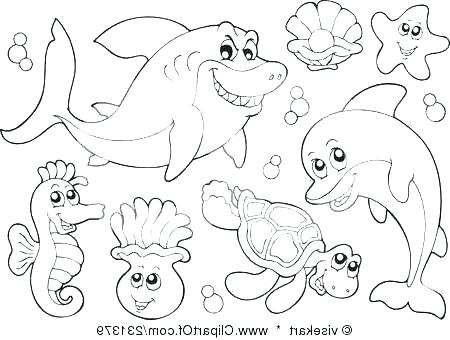 450x340 Sea Animals Coloring Pages Best Of Ocean Animals Coloring Pages