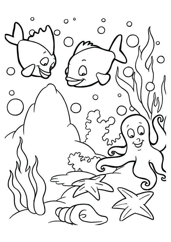 595x842 Underwater Coloring Pages Marvelous Underwater Coloring Pages