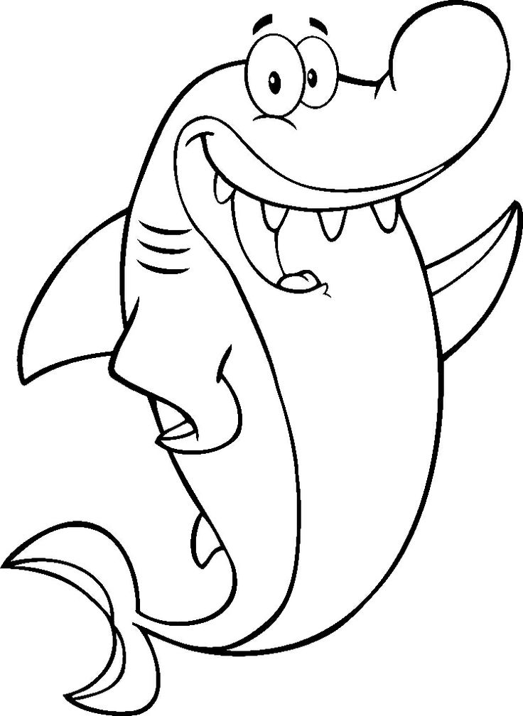Cute Shark Coloring Pages