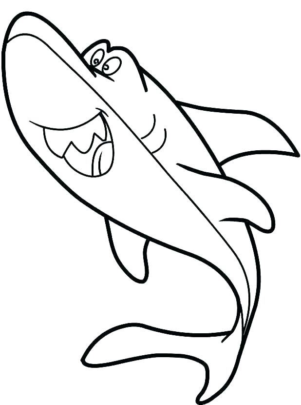 618x830 Great White Shark Coloring Pages Great White Shark Drawings