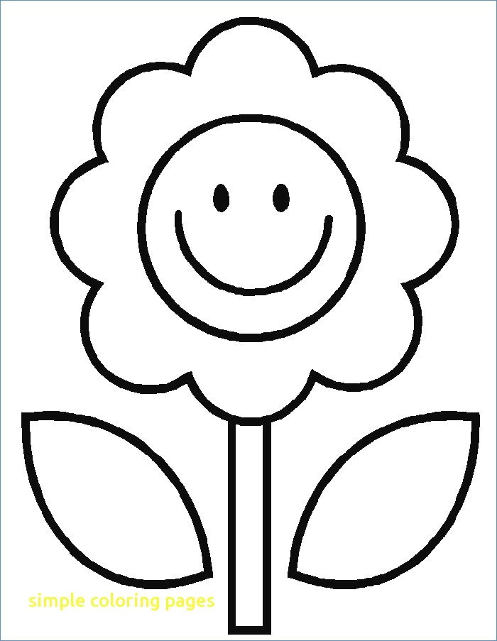 Easy Flower Coloring Pages Kids 700x903 Easy Flower Coloring Pages Kids