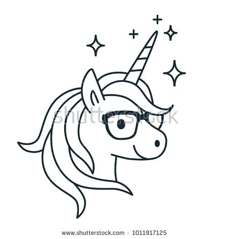 Simple Unicorn Coloring Pages 450x470 Simple Unicorn Coloring Pages