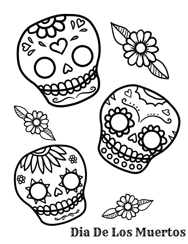 618x800 Day Of The Dead Coloring Pages
