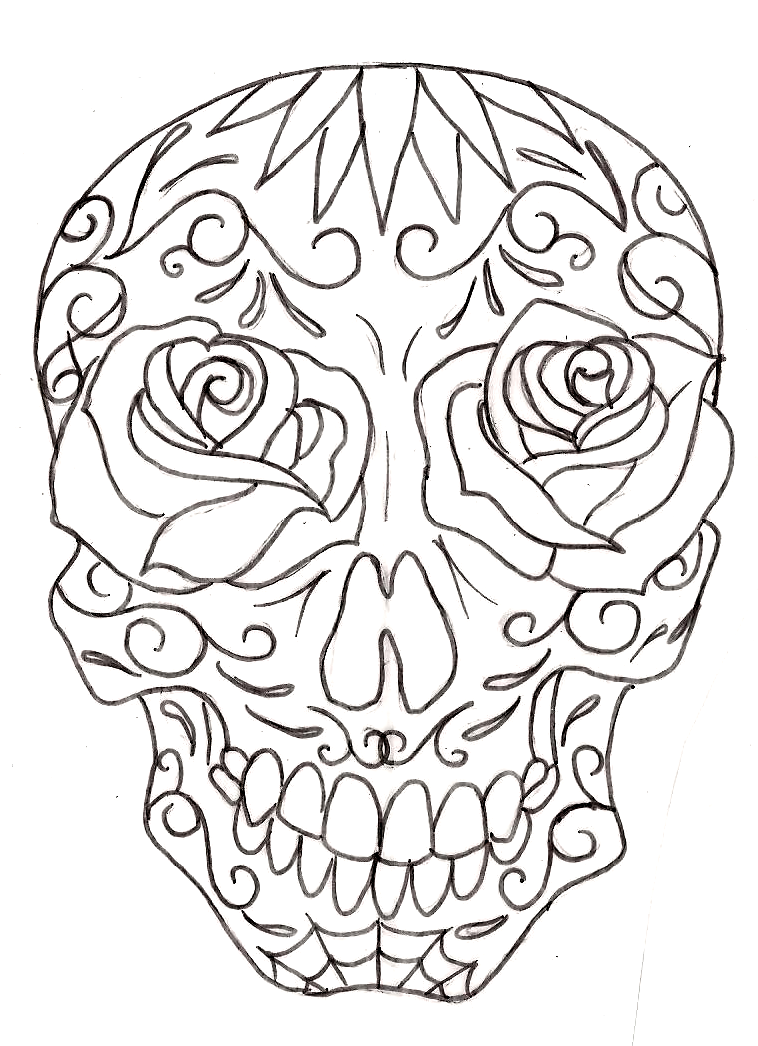 Cute Skull Coloring Pages at GetColorings.com | Free printable ...