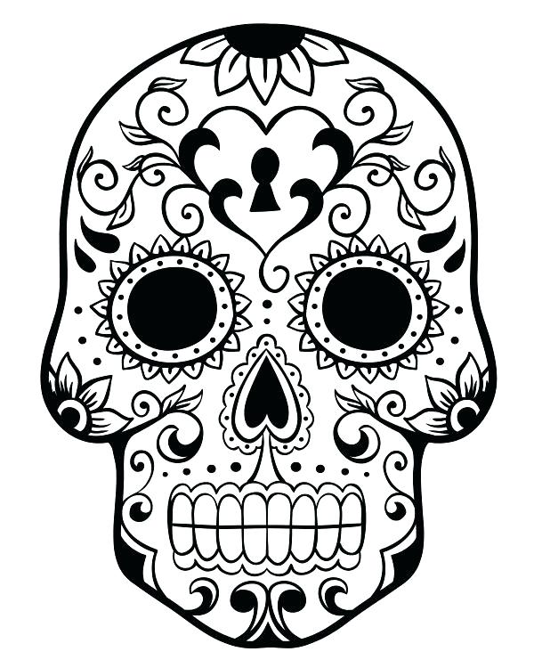 600x750 Coloring Pages Sugar Skulls Sugar Skull Color Pages Day Of The Ad