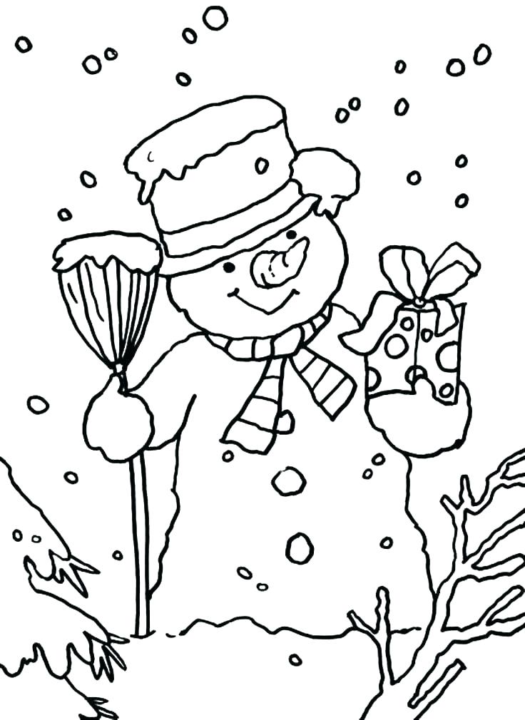 Christmas Snowman Coloring Pages 736x1010 Christmas Snowman Coloring Pages
