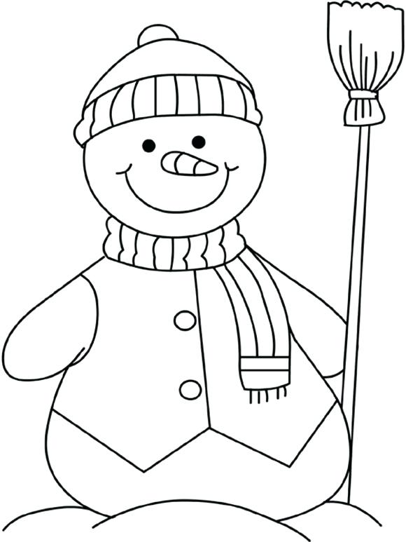 Cute Snowman Coloring Pages 580x773 Cute Snowman Coloring Pages