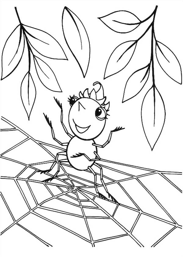 Cute Spider Girl Standing On Spider Web Coloring Page Color Luna 600x840 Cute Spider Girl Standing On Spider Web Coloring Page Color Luna