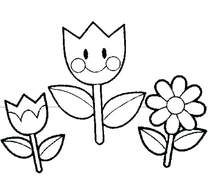 700x625 Spring Flowers Coloring Page Kids Spring Coloring Pages Cute