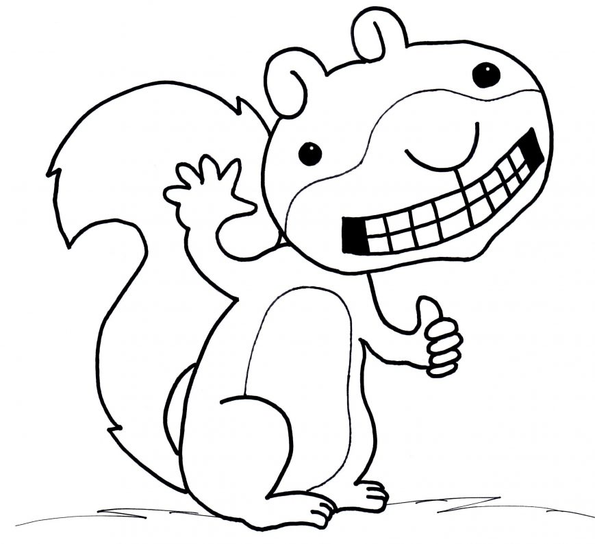 869x794 Squirrel Coloring Pages Image Inspirations Free Scaredy Printable