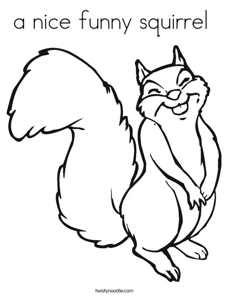 468x605 A Nice Funny Squirrel Coloring Page