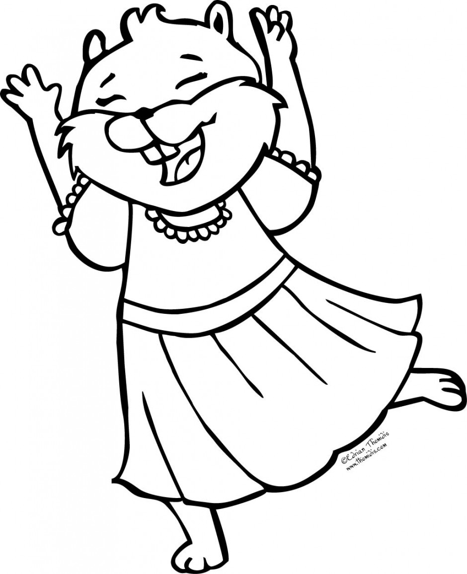 940x1156 Cute Squirrel Coloring Page Clipart Panda