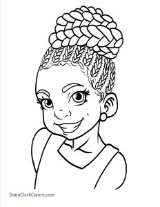 232x300 Adorable Coloring Pages Of Little Girls Of Color Black Is