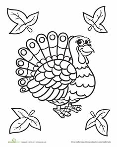 Turkey Coloring Page Fonts And Free Printables 236x296 Turkey Coloring Page Fonts And Free Printables