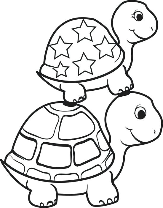 Cute Turtle Coloring Pages 550x700 Cute Turtle Coloring Pages